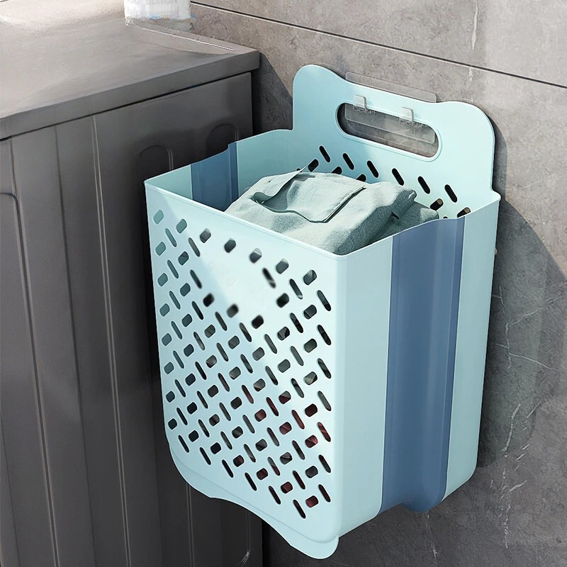 Cesta de Ropa Plegable de Pared con Diseño de Malla