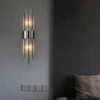 Lámpara de Pared con Acentos de Cristal y Detalles Dorados
