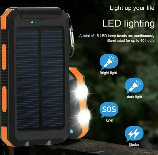 Banco de Energía Solar Impermeable para Aventuras al Aire Libre