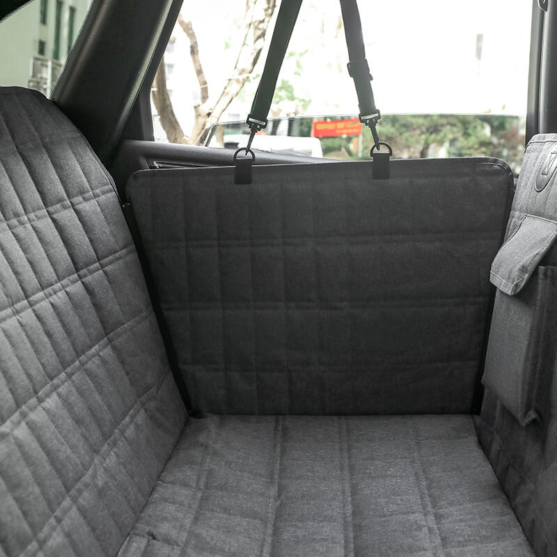 Funda de Asiento de Coche Impermeable para Perros con Ventana de Malla