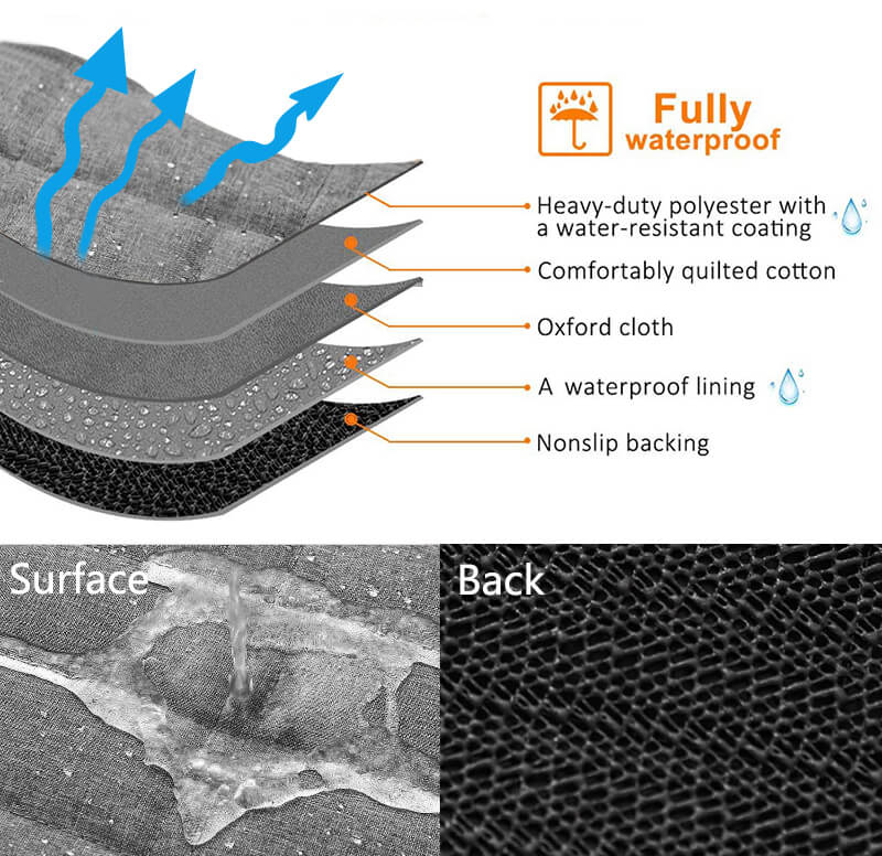 Funda de Asiento de Coche Impermeable para Perros con Ventana de Malla