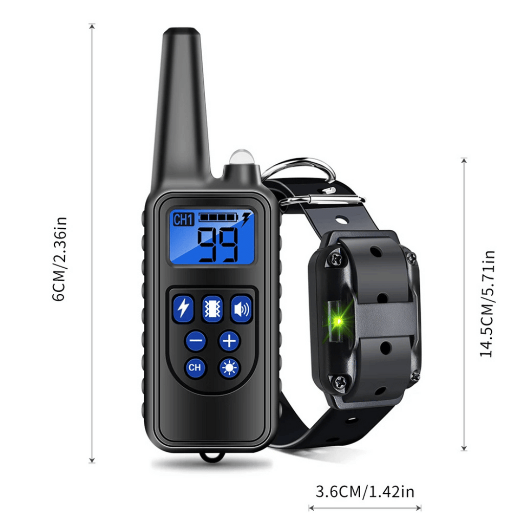 Collar de Adiestramiento para Perros Impermeable con Control Remoto (800m)