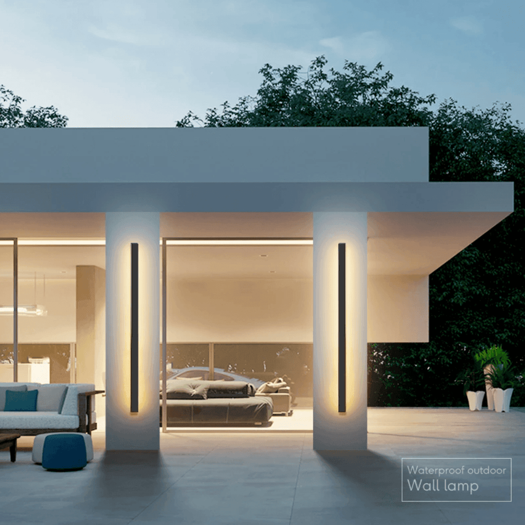 Lámpara de Pared LED Vertical Estilizada – Elegancia Exterior Resistente a la Intemperie