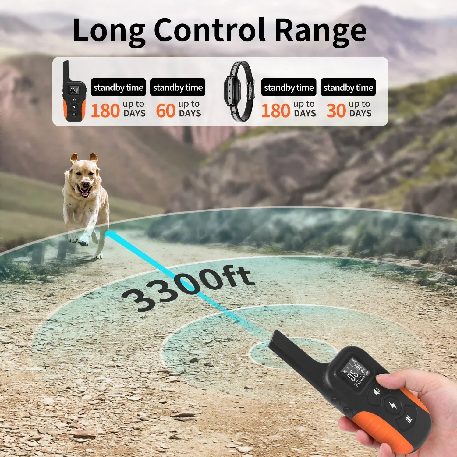 Collar de Entrenamiento Remoto a Prueba de Agua para Perros con Choque y Beep