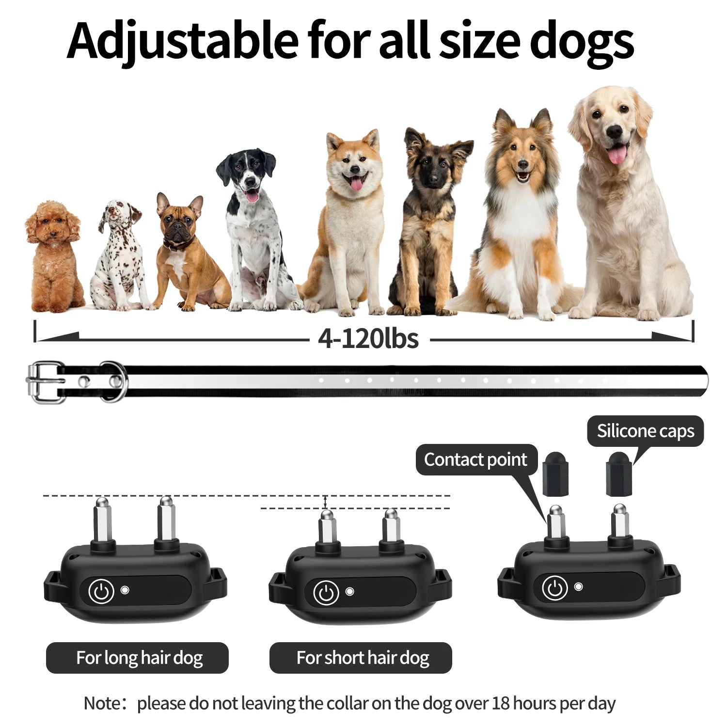 Collar de Entrenamiento Remoto a Prueba de Agua para Perros con Choque y Beep