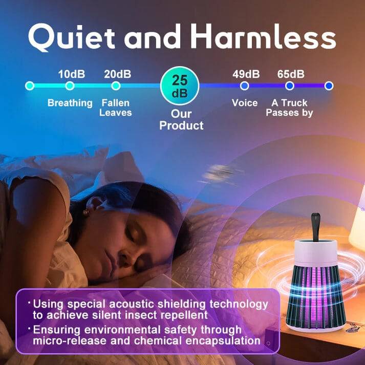 🦟Lámpara trampa para mosquitos y moscas recargable por USB🚫