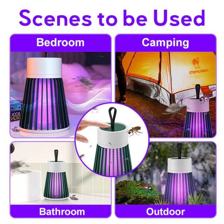 🦟Lámpara trampa para mosquitos y moscas recargable por USB🚫