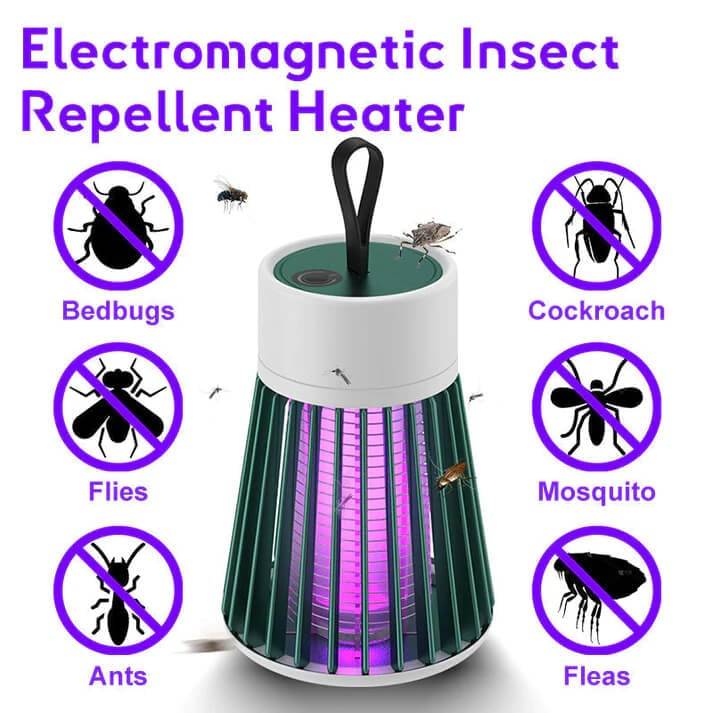 🦟Lámpara trampa para mosquitos y moscas recargable por USB🚫