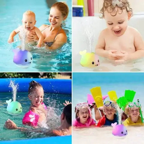 Juguete de baño con aspersor de ballena
