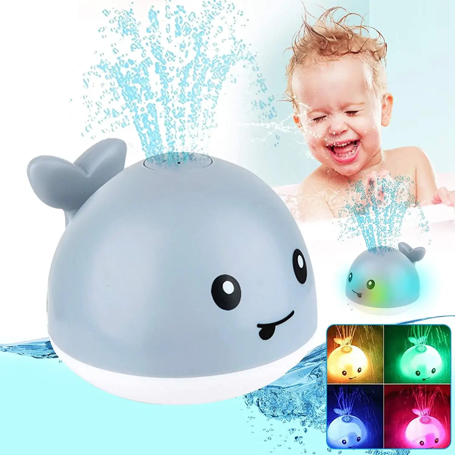 Juguete de baño con aspersor de ballena