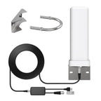 Antena Exterior Amplificada 360° Premium 2025 HDTV Rango Extra de 460 Millas