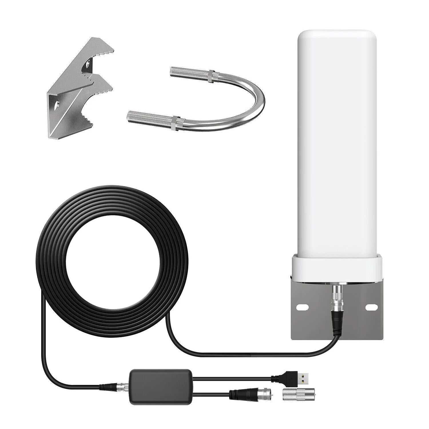 Antena Exterior Amplificada 360° Premium 2025 HDTV Rango Extra de 460 Millas