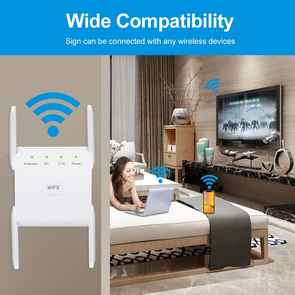 Extensor Wi-Fi 1200Mbps con Tecnología de Doble Banda para el Reino Unido