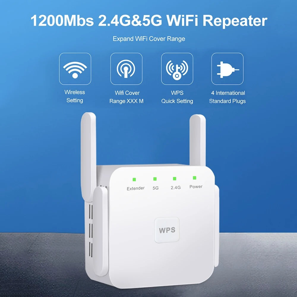 Extensor Wi-Fi 1200Mbps con Tecnología de Doble Banda para el Reino Unido