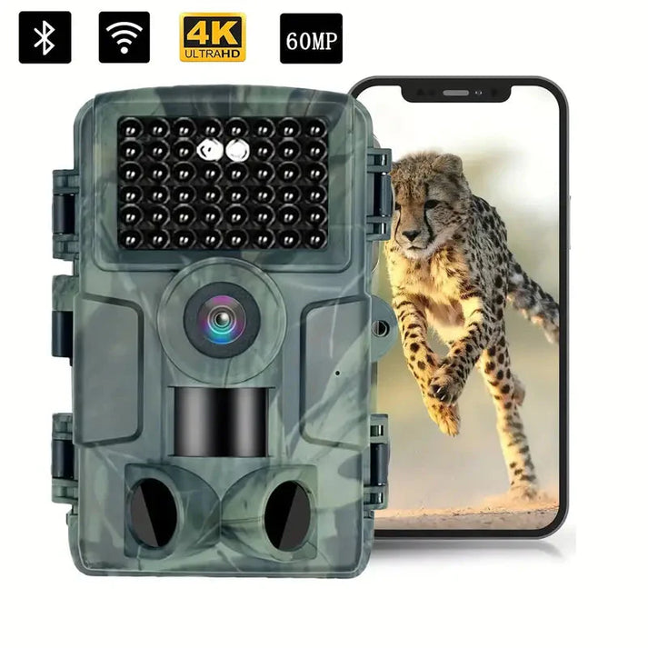 Cámara de Vida Silvestre 4K Ultra HD con 60MP y Control por App
