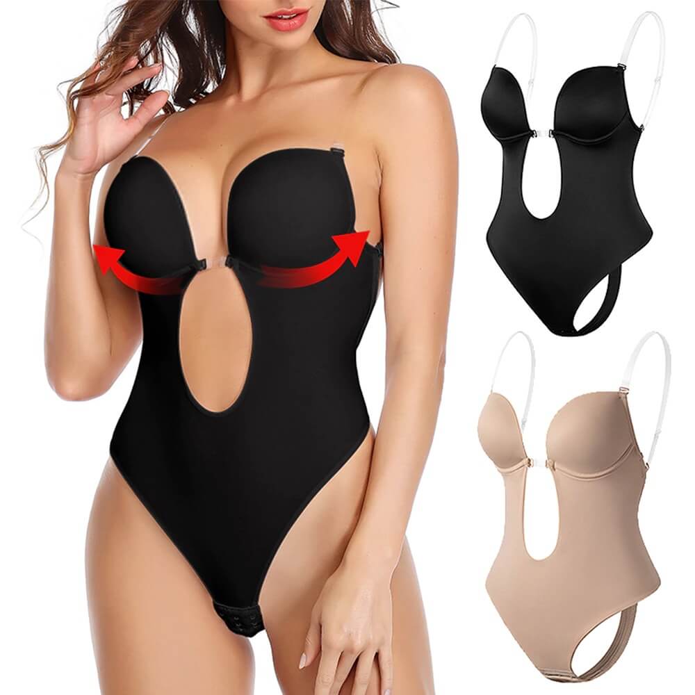 Body Shaper de Espalda Baja con Profundo Escote en V para Mujeres