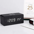 TimberTick - Reloj despertador de madera con carga inalámbrica y pantalla LED