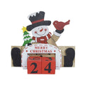 Calendario de Cuenta Regresiva de Navidad Pintado a Mano – Decoración Navideña Festiva para el Hogar y Regalo de Cuenta Regresiva de Año Nuevo
