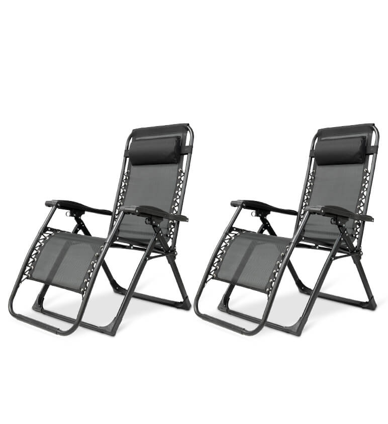 Silla Plegable de Gravedad Cero con Reposacabezas Ajustable