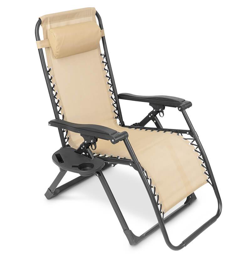 Silla Plegable de Gravedad Cero con Reposacabezas Ajustable