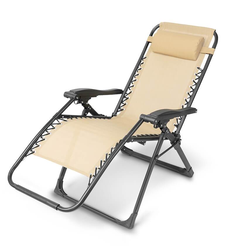 Silla Plegable de Gravedad Cero con Reposacabezas Ajustable