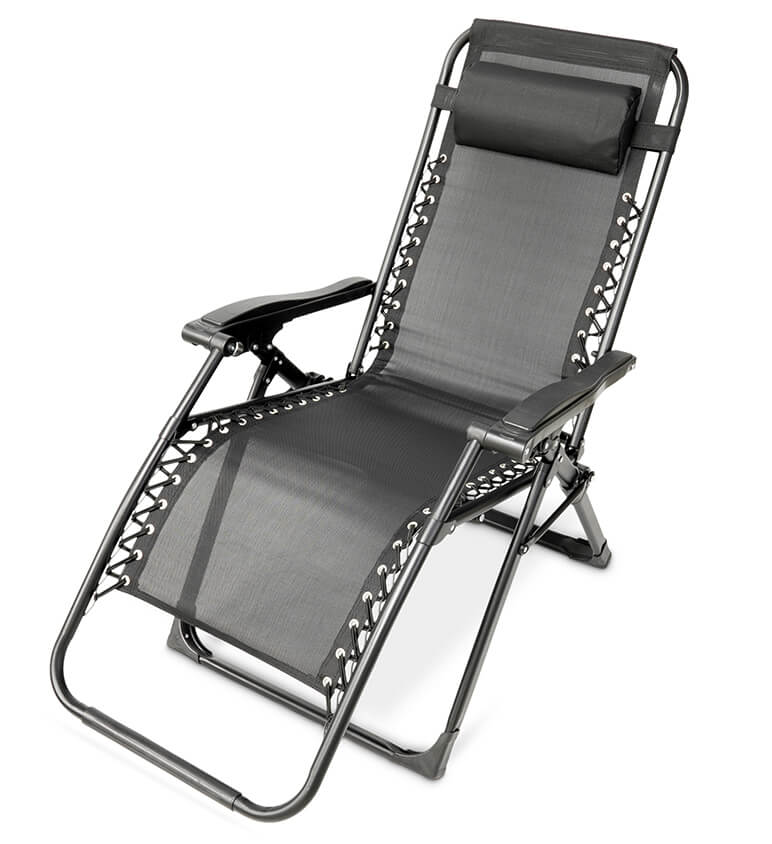 Silla Plegable de Gravedad Cero con Reposacabezas Ajustable