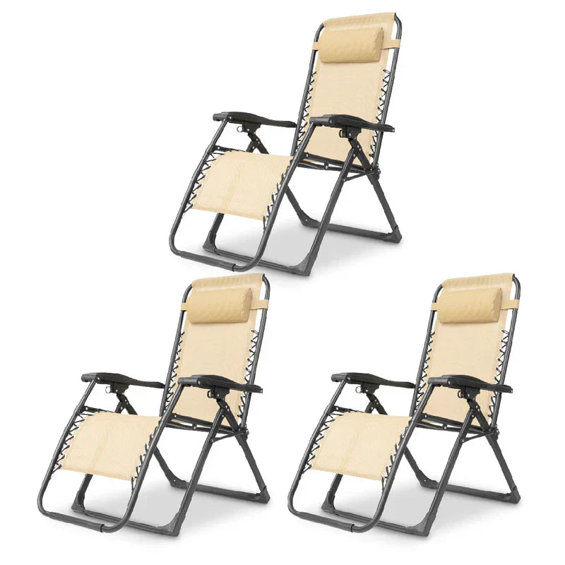 Silla Plegable de Gravedad Cero con Reposacabezas Ajustable