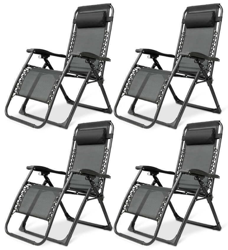 Silla Plegable de Gravedad Cero con Reposacabezas Ajustable