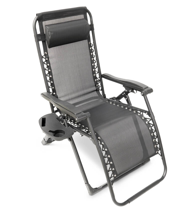 Silla Plegable de Gravedad Cero con Reposacabezas Ajustable
