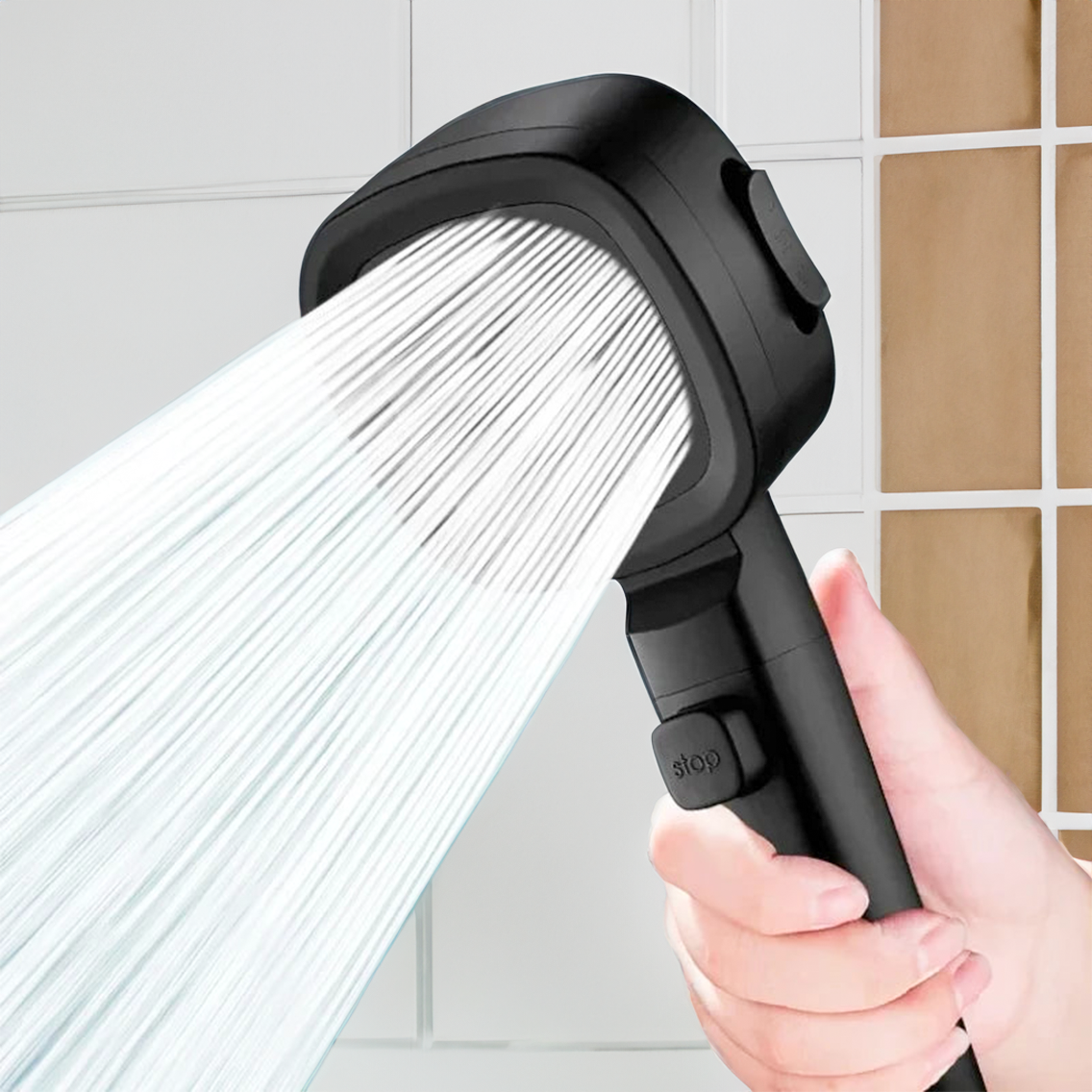 Cabezal de Ducha AquaPulse - Alta Presión | Modos de Spray Ajustables