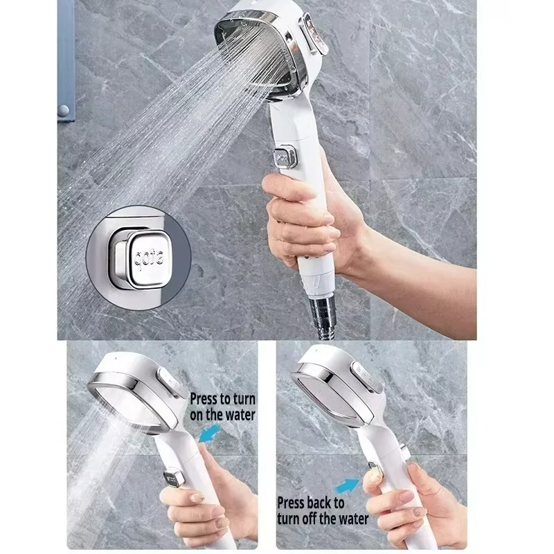 Cabezal de Ducha AquaPulse - Alta Presión | Modos de Spray Ajustables