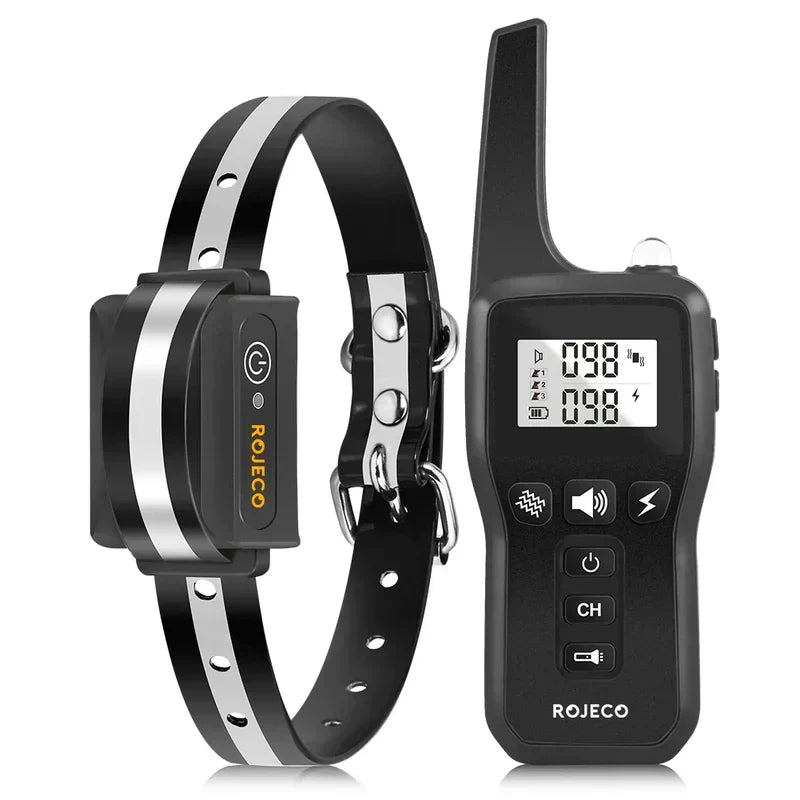 Collar de Entrenamiento para Perros con Alcance de 1000m – Negro y Naranja